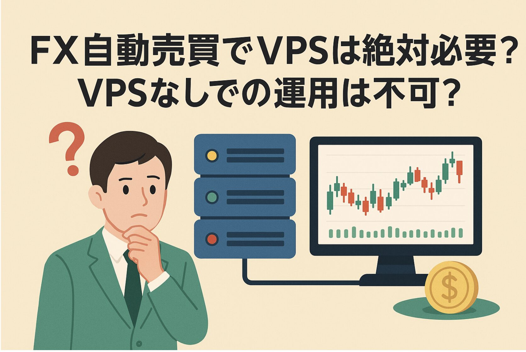 FX自動売買でVPSは絶対必要？VPSなしでの運用は不可？